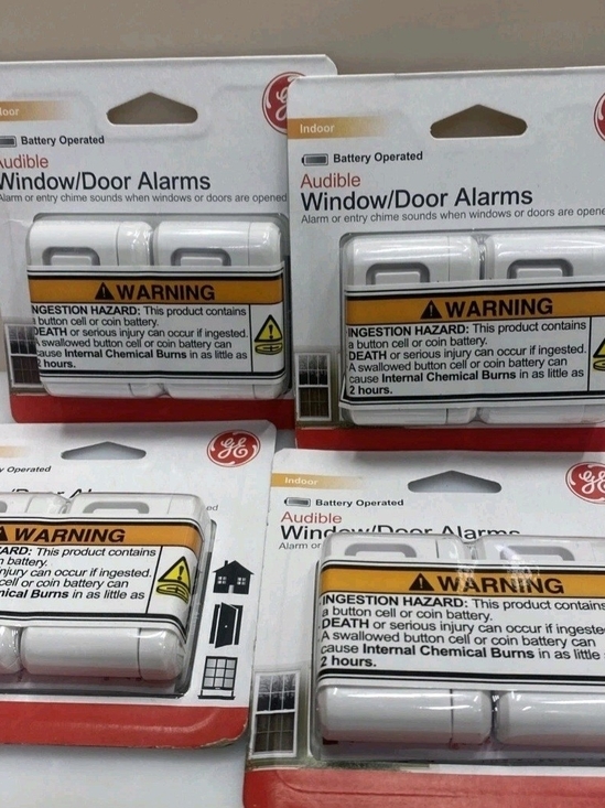General Electric Other - 4 Pack Of 2 GE Audible Window/Door ALARM - Battery Operated 2 Pcs (8 Total)